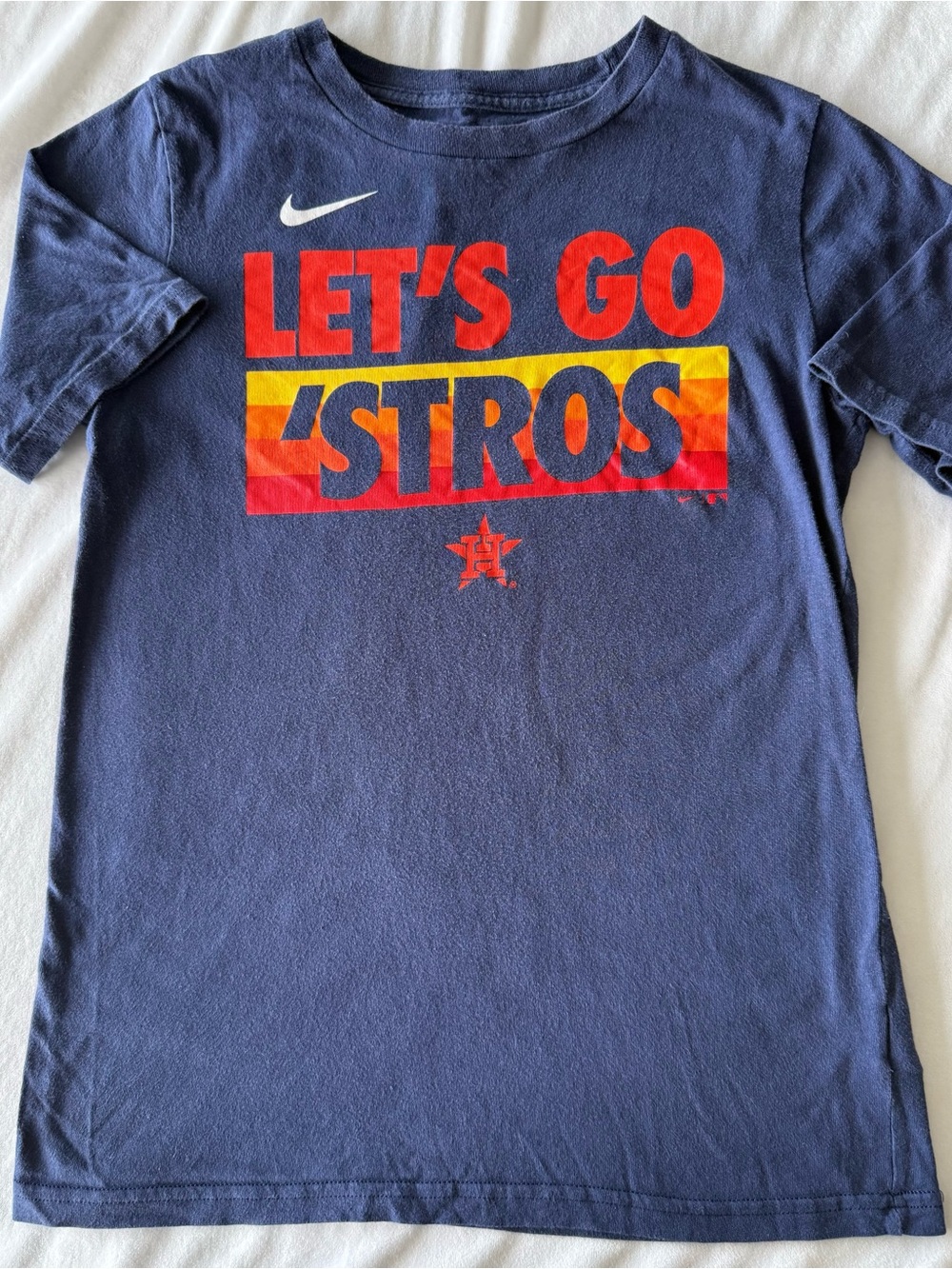 Nike Kids "Let's Go 'Stros" Navy Graphic Tee size Medium